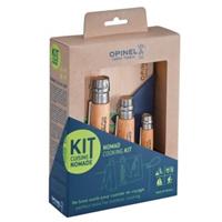 Opinel Nomad Cooking Set messen met snijplank en handdoek 5-delig