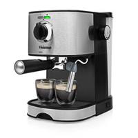 tristar Espressomaschine mit Siebträger Edelstahl, Schwarz 750W
