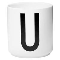 designletters Design Letters - Personal Porcelain Cup U - White
