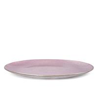 Bitz Grey Schale oval matt grey / shiny light pink 45x34cm (grau)