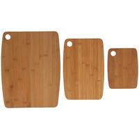 3x Bamboe houten snijplanken/serveerplanken Bruin