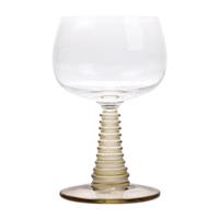 HKliving HK-living wijnglas met gedraaide voet nude 8,5x8,5x13,5cm