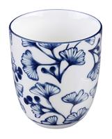 Tokyo Design Studio Blau / Weißer Becher Ginko - Flora Japonica - 6,7 x 7,7 cm 170 ml