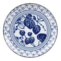 Blauw/Wit Bord Ivy - Flora Japonica - 16 x 2cm
