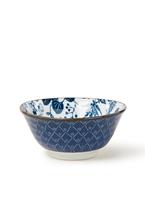 Tokyo Design Studio Blau / Weiße Schüssel Kranich - Flora Japonica - 14,8 x 7 cm 500 ml