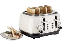 korona Retro Doppel-Toaster mit Brötchenaufsatz Creme