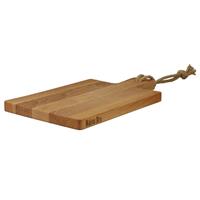 Snijplank bamboe hout rechthoek met handvat 35 cm Bruin