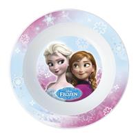 Disney 2x stuks Frozen thema diepe ontbijt bordjes van 16 cm Multi