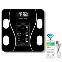 huismerk Household Smart Body Fat Elektronische Weegschaal USB-oplaadversie (Zwart)