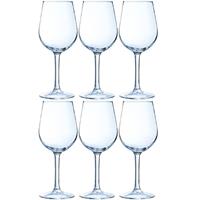 6x Luxe wijnglazen voor rode wijn 370 ml - 37 cl - Rode wijn glazen - Wijn drinken - Wijnglazen van glas