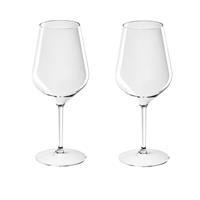 Santex 2x Witte of rode wijn wijnglazen 47 cl/470 ml van onbreekbaar kunststof - Wijnen wijnliefhebbers drinkglazen - Wijn drinken