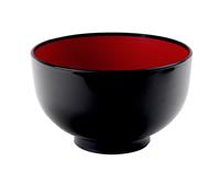 Tokyo Design Studio Schwarz / Rote Schale - Lackware - 15,9 x 9,5 cm