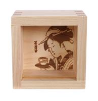 Tokyo Design Studio Hölzerne Sake Tasse Utamaro - Masu - 8 x 8 x 5 cm