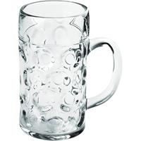 Santex Oktoberfest 1x Bierpullen/bierglazen 1 liter/100 cl/1000 ml van onbreekbaar kunststof - 1 liter pullen - Bierfeest/Oktoberfest pul - Bierpul glazen