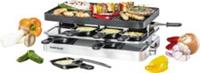 rommelsbacher RC 1400 - Raclette, rechteckig, Grillfläche wendbar, geriffelt, Crêpesplatte, Grillfläche: 37x23 cm, 8 Raclette-Pfännchen, Antihaftbeschichtung, separates Parkdeck f