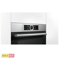 Bosch HBG632TS1. Grootte oven: Middelmaat, Soort oven: Elektrische oven, Totale binnen capaciteit (ovens): 71 l. Apparaatplaatsing: Ingebouwd, Kleur van het product: Roestvrijstaal, Soort bediening: S