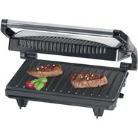 Clatronic MG 3519 Contactgrill Uitvoering (BBQ): Tafel Zwart, RVS