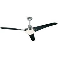 Plafondventilator MIRAGE, propellerblad-Ø 1400 mm, zwart gelakt / geborsteld chroom