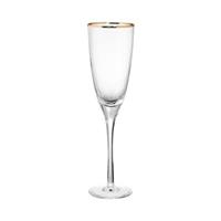 Butlers GOLDEN TWENTIES 4x Champagnerflöte mit Goldrand 250ml transparent