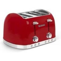 SCHNEIDER Toaster SCTO4R - Toaster - vintage rot, für 4 Scheiben