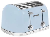 SCHNEIDER Toaster Vintage 6 Stufen Krümelschublade, 4 kurze Schlitze, für 4 Scheiben, 1630 W, Auftau- und Aufwärm-Funktion, Überhitzungsschutz