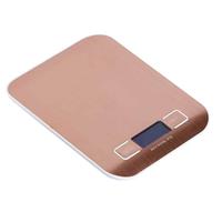 huismerk Stainless Steel Small Food Electronic Scale Kitchen Portable Baking Electronic Scale Kleur: 5kg/1g (Battery Model Rose Gold)