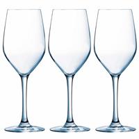 Arcoroc 12x Stuks wijnglazen transparant 270 ml - Wijnglas voor rode of witte wijn op voet