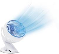 MediaShop Livington Go Fan Tischventilator 2 W, 3 W, 4W (L x B x H) 150 x 186 x 80mm Weiß