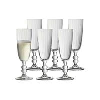 BOHEMIA Selection NEW ENGLAND Sektkelch Champagnerglas 190 ml 6er Set Sektgläser transparent