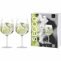 Yomonda SECCO FLAVOURED Gin & Tonic 2er Set Weißweingläser transparent