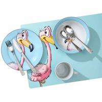Ritzenhoff & Breker HAPPY ZOO Kindergeschirr Set Flamingo 8-teilig Kindergeschirrsets bunt