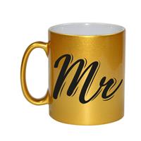 Gouden Mr / Mister Cadeau Mok / Beker - 330 Ml - Keramiek - Koffiemokken / Theebekers