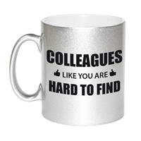 Personeel / Werknemer Cadeau Mok Zilveren/ Colleagues Like You Are Hard To Find - Collega Bedankt Cadeau