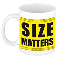 Size Matters Mok Wit - 300 Ml - Cadeau Mok / Beker