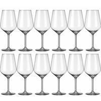 12x Luxe Wijnglazen Voor Witte Wijn 380 Ml Carre - 38 Cl - Witte Wijn Glazen - Wijn Drinken - Wijnglazen Van Glas