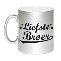 Liefste Broer Tekst Cadeau Mok / Beker - Zilver - 330 Ml