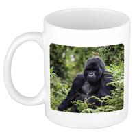 Dieren Gorilla Foto Mok 300 Ml - Cadeau Beker / Mok Gorilla Apen Liefhebber