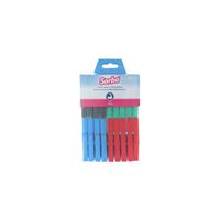 144x Gekleurde Wasknijpers - Plastic Wasgoedknijpers - Knijpers/wasspelden Voor Wasgoed 144 Stuks