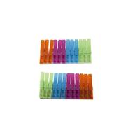 96x Wasknijpers In Verschillende Kleuren - Huishoudelijke Producten - Knijpers - Kleding Ophangen