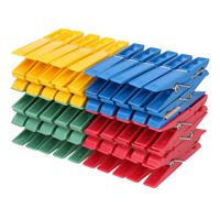 50x Gekleurde Wasknijpers 7 Cm Kunststof - Wasgoedknijpers - Was Doen Artikelen - Was Ophangen/uithangen Knijpers