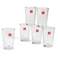 6x Stuks Stapelbare Drinkglazen/waterglazen Transparant 180 Ml- Glazen - Drinkglas/waterglas/sapglas