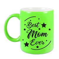 Best Mom Ever Cadeau Mok / Beker - Neon Groen - 330 Ml - Verjaardag / Moederdag / Bedankje