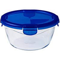 Pyrex Cook & Go Glass Round Dish with Lid 0.7L