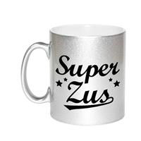 Super Zus Tekst Cadeau Mok / Beker - 330 Ml - Zilverkleurig - Kado Koffiemok / Theebeker