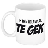 Ik Ben Helemaal Te Gek Koffiemok / Theebeker - 300 Ml - Wit - Cadeau Mok / Beker