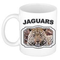 Dieren Liefhebber Gevlekte Jaguar Mok 300 Ml - Kerramiek - Cadeau Beker / Mok Jaguars Liefhebber