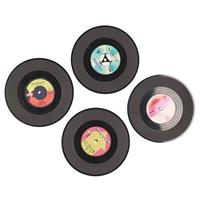 8x Lp Vinyl Onderzetters 11 Cm - Onderzetters Voor Glazen En Bekers - Muziekfan Thema Cadeau/gadget