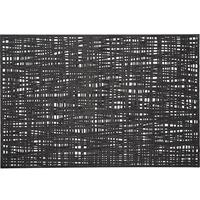 8x Rechthoekige Placemats Glanzend Zwart 30 X 45 Cm - Zeller Tafeldecoratie - Borden Onderleggers Van Kunststof