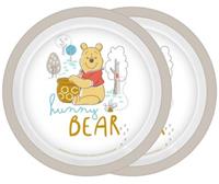 GEDA Teller Winnie Pooh hunny Bear 2er Set 21,5cm Kinderteller bunt