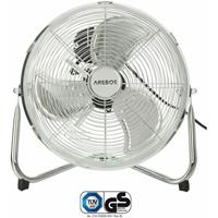 AREBOS Bodenventilator Windmaschine Lüfter 55 W 30 cm Standventilator Ventilator - Silber